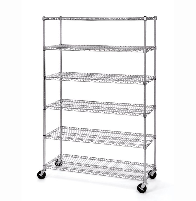Seville Classics 6Tier UltraZinc™ NSF Steel Wire Shelving with Wheels